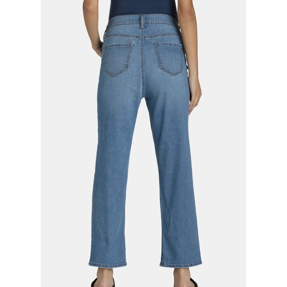 NWT WOMENS MATERNITY TIME AND TRU STRAIGHT LEG JEANS SIZE XL 16/18 LIGHT WASH